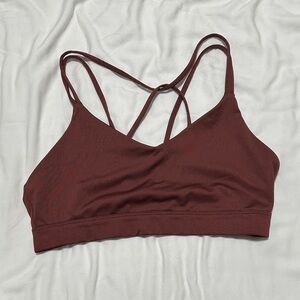 Old Navy Maroon Strappy Sports Bra